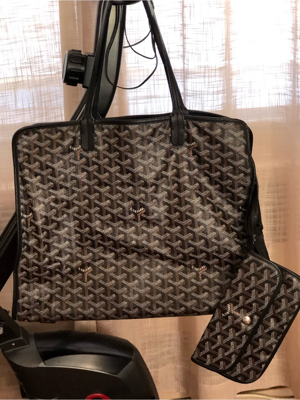Authentic Goyard Hardy Pet carrier tote